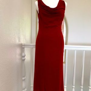 Beautiful European made Burgundy Metallic Dress.